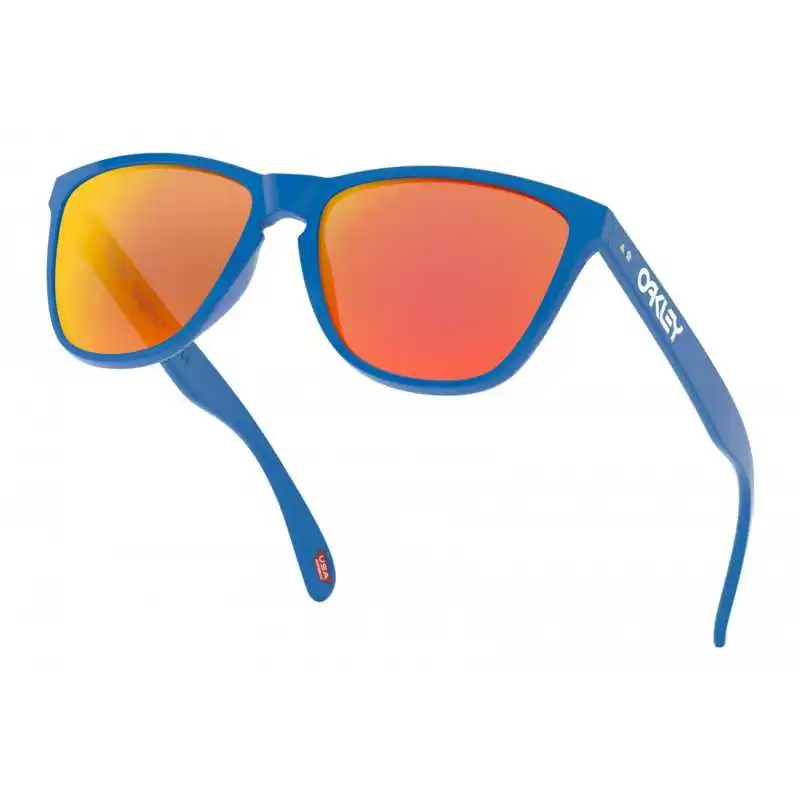 Oakley Frogskins 35th Anniversary Primary Blue Lentilles Prizm Ruby – Image 3