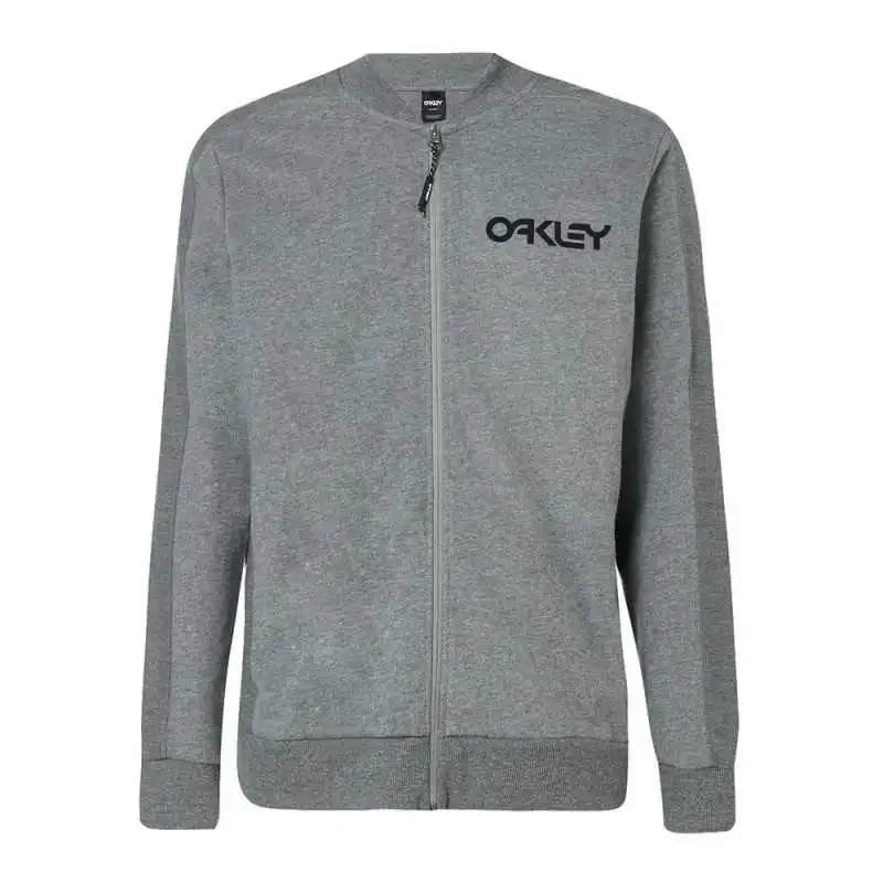 Sweat Oakley Reverse Full Zip Bomber Gris