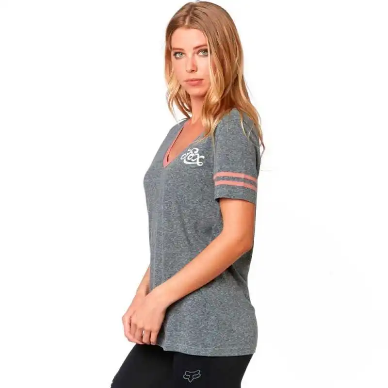 Tee-shirt Fox Femme Heartbreaker Top Heather Graphite – Image 4