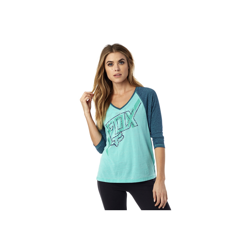 Tee-shirt Fox Femme Manches 3/4 Daunting Raglan Splash