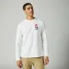 Tee-shirt Fox HONDA Wing Manches Longues Premium Blanc