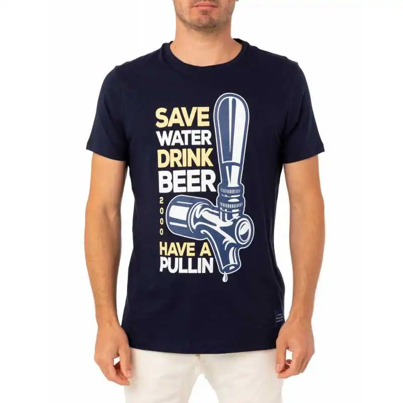 Tee-shirt Pullin WATERBEER Bleu